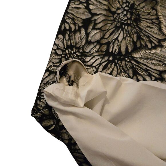 Lela Rose 10 Sheath Dress Silk Wool Lace Princess Of Wales Witchy Flaw Lining - Picture 6 of 10